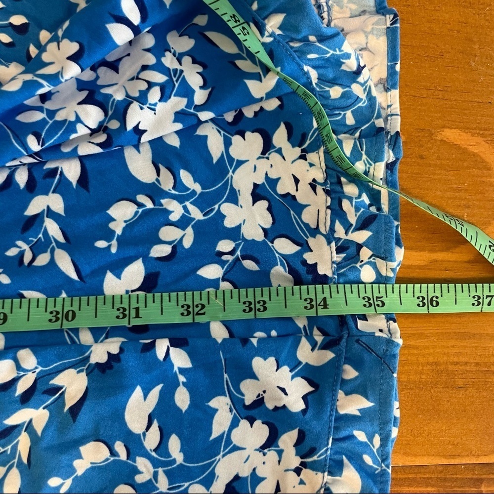 Draper James Blue Floral Ruffle Hem Tank Dress Womens L/XL NWT - Picture 9 of 9
